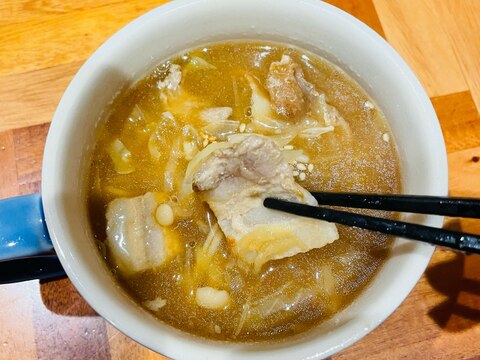 豚バラキャベツの旨味噌スープ